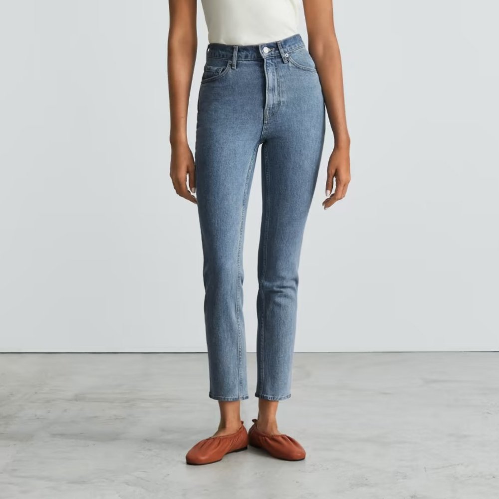 NWT Everlane Original Cheeky Jeans, Size 26 in Stone-Washed Sky, Ankle length